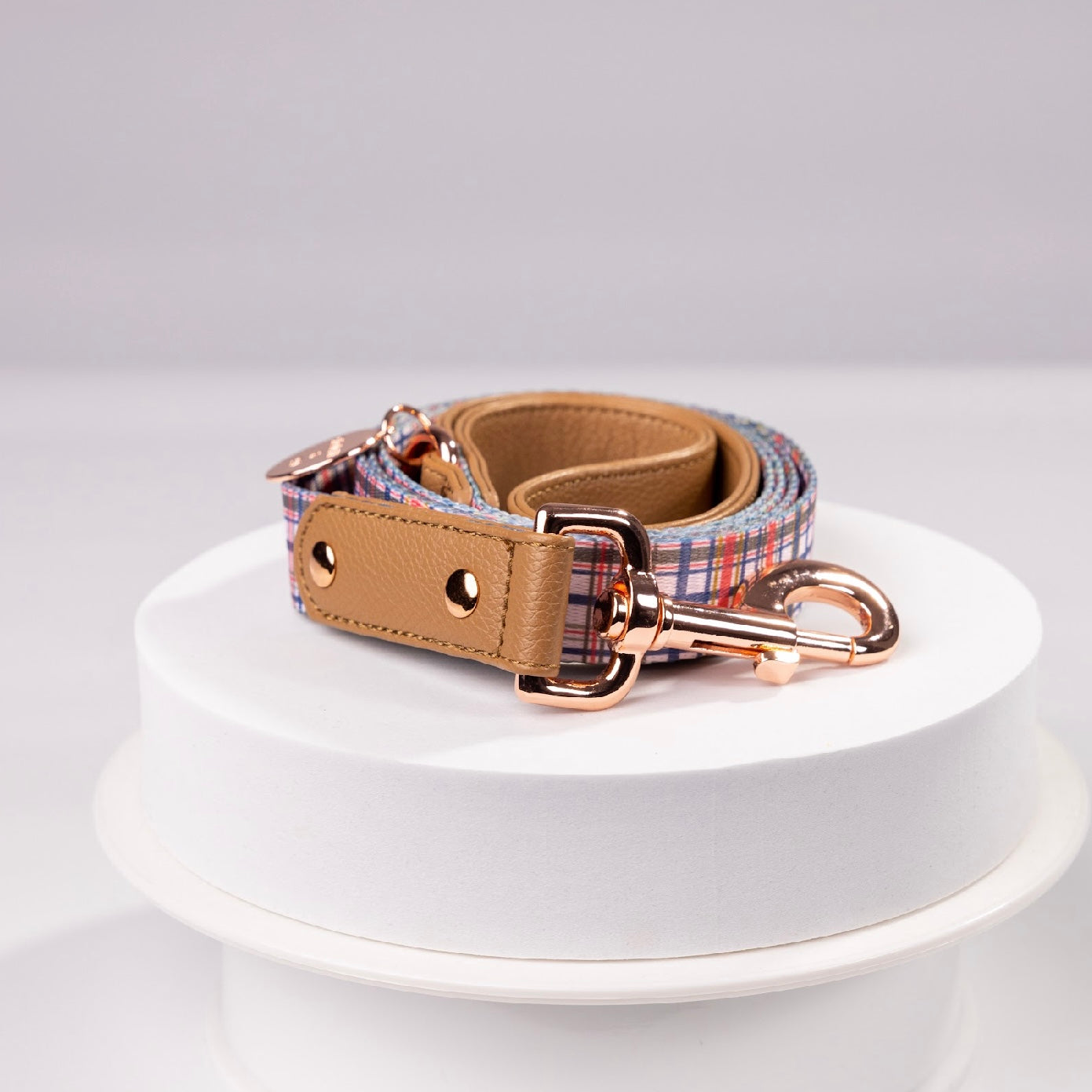 Azara Tartan Vegan Leather Leash