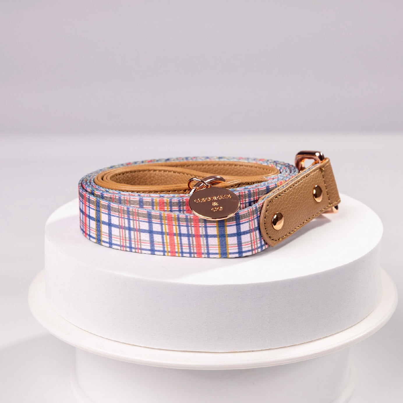 Azara Tartan Vegan Leather Leash