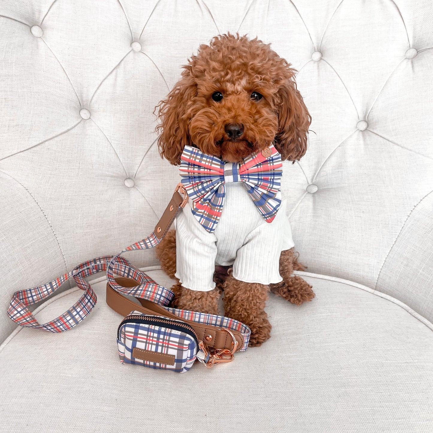 Azara Tartan Collar Set