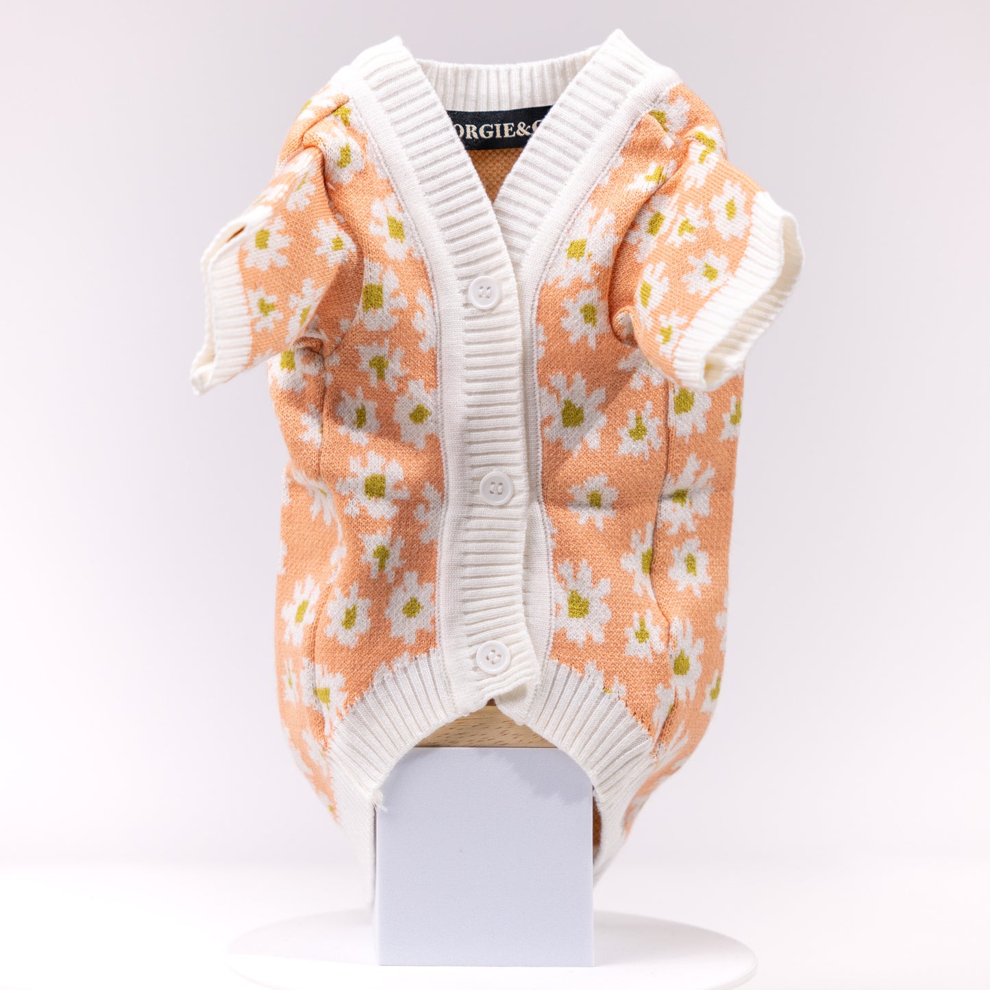 Savelle Coral Personalised Dog Cardigan