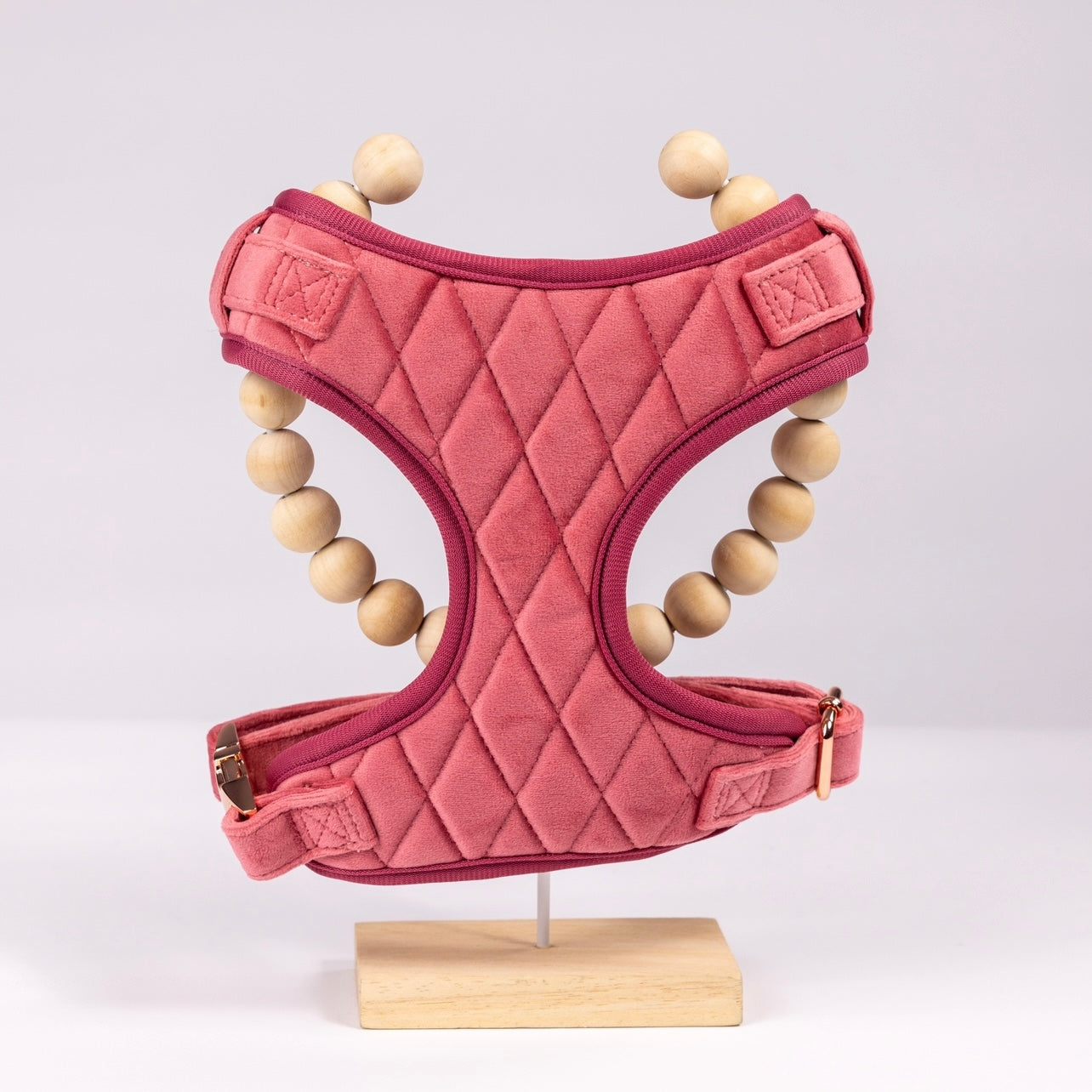Gigi Luxury Pink Velvet Harness Set
