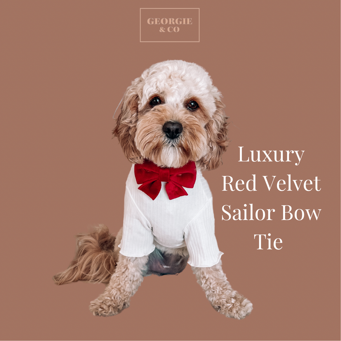 Addison Luxury Red Velvet Sailor Bow