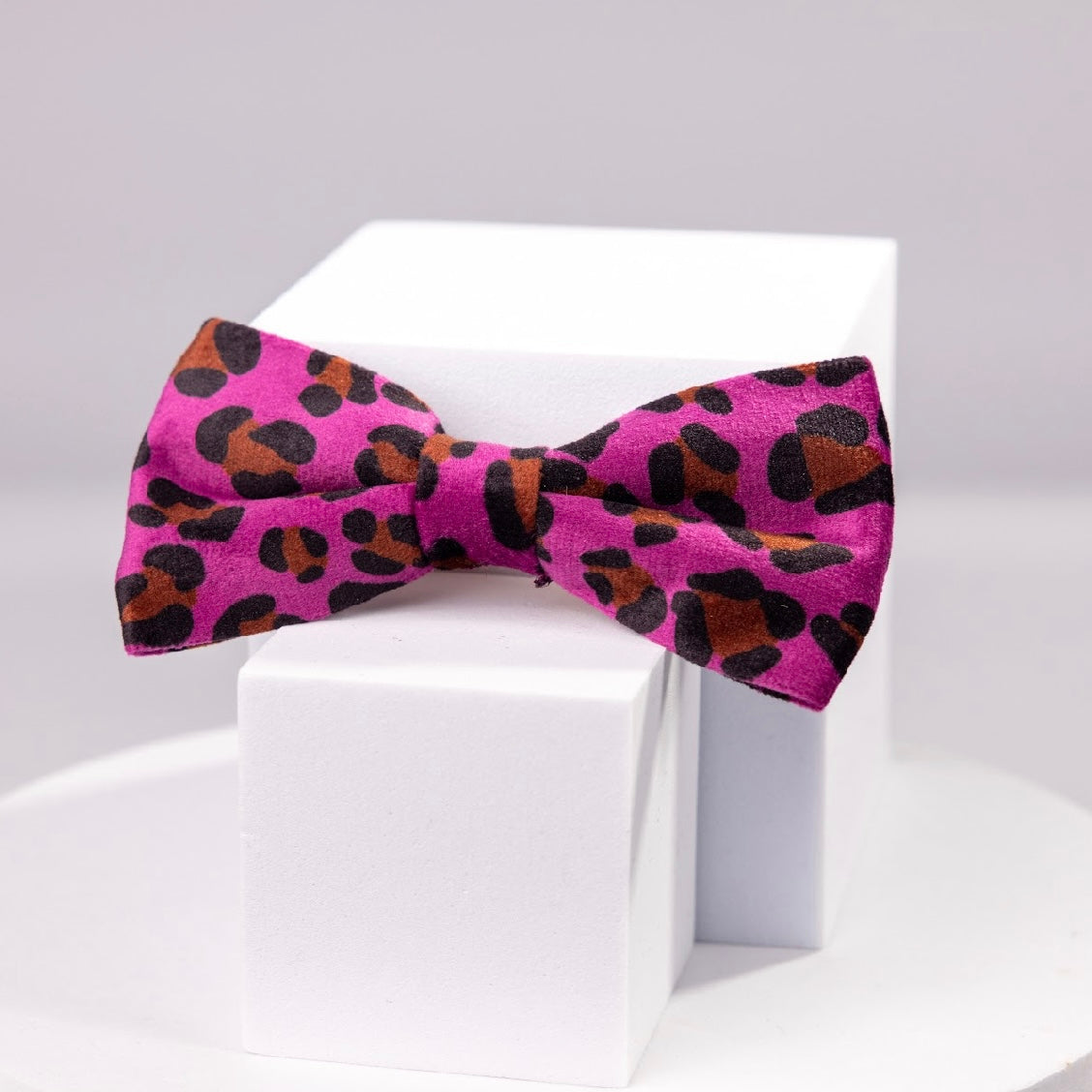 Georgie Luxury Pink/Purple Leopard Velvet Harness Set