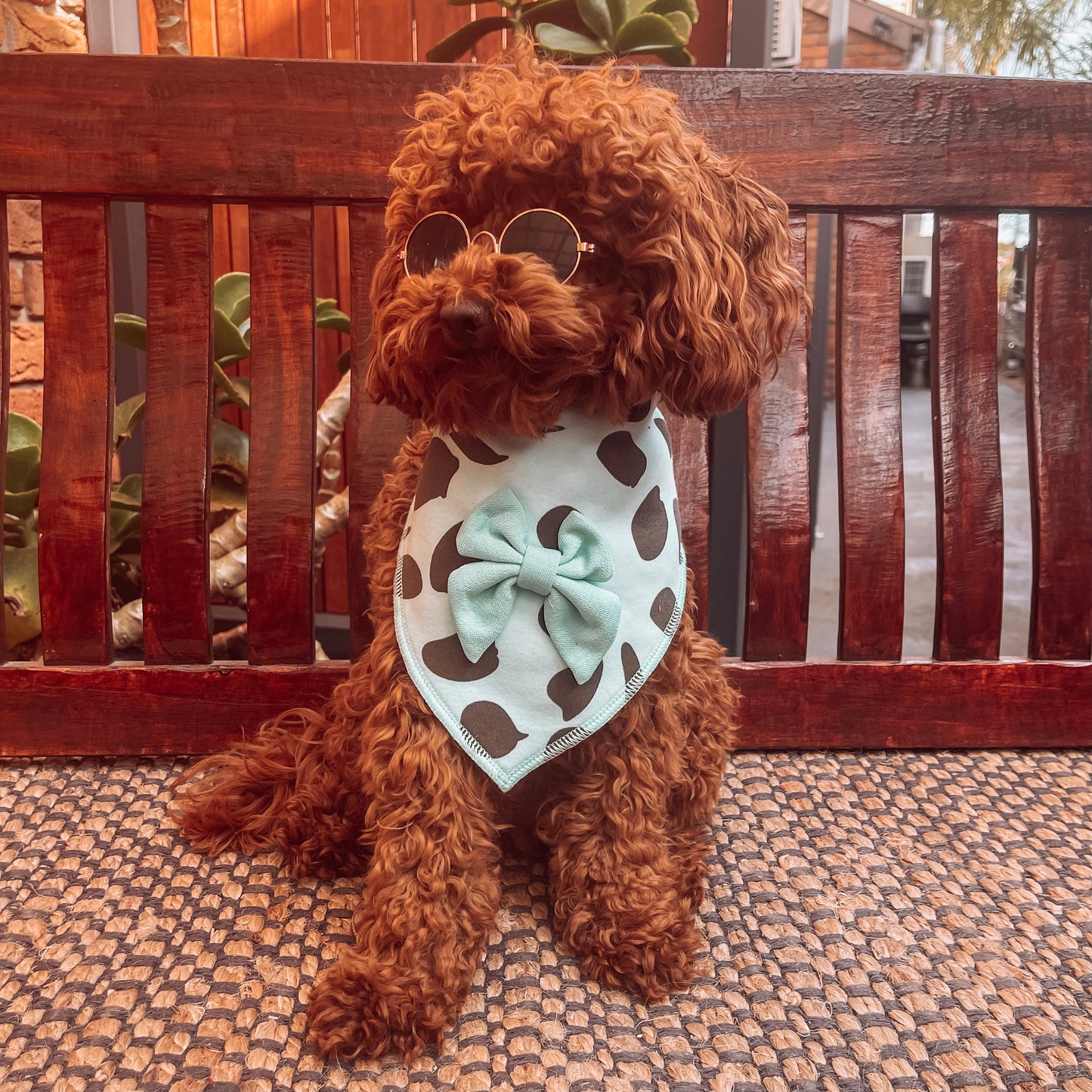 sailor bow on blue bandana