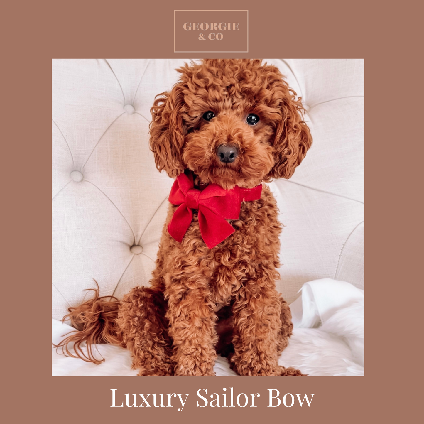 Addison Luxury Red Velvet Sailor Bow