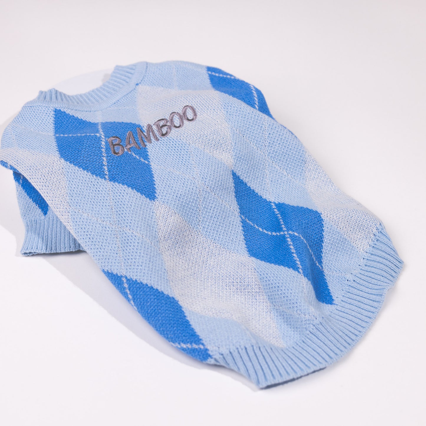 Archer Blue Personalised Dog Cardigan