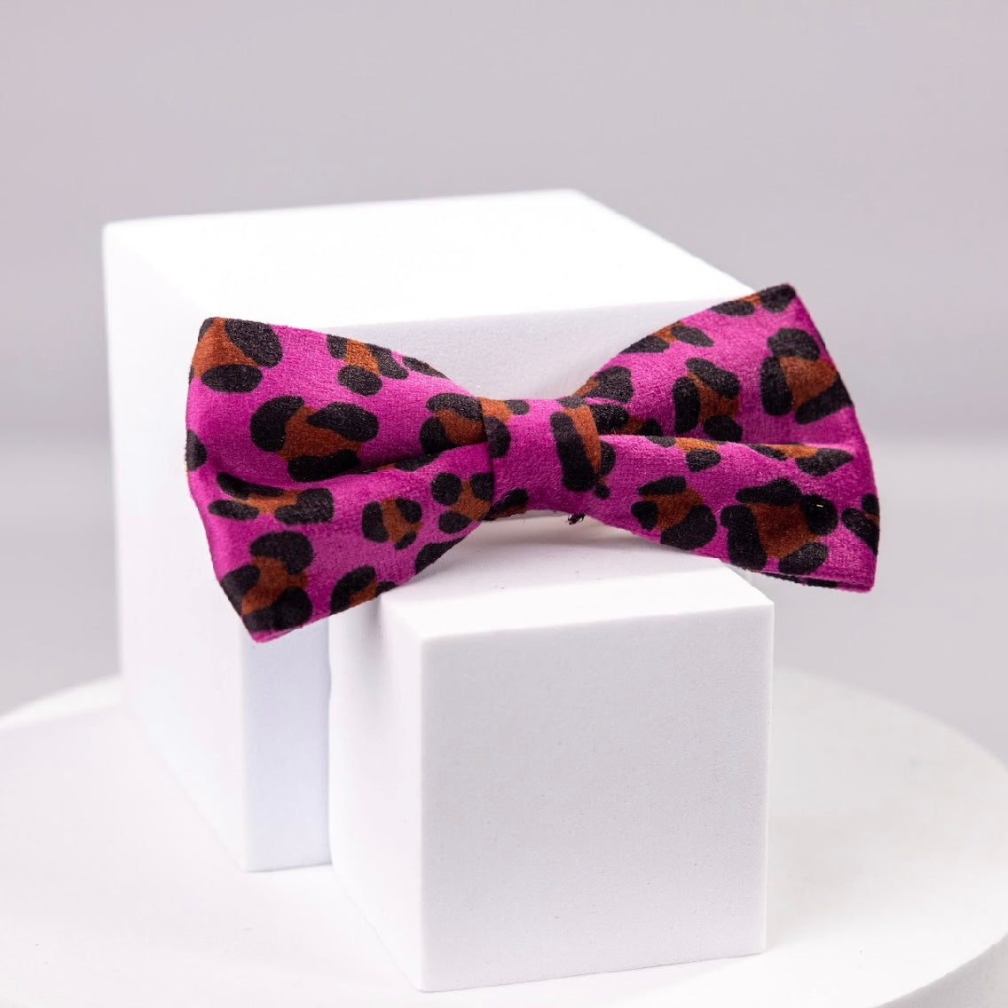 Georgie Luxury Pink/Purple Leopard Velvet Harness Set