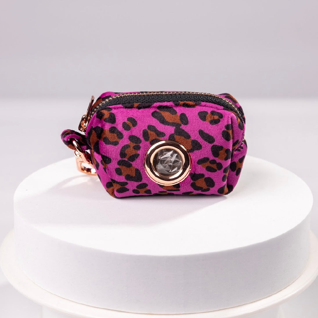 Georgie Luxury Pink/Purple Leopard Velvet Harness Set
