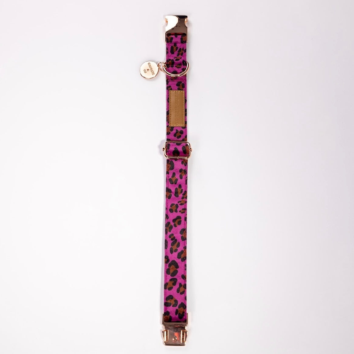 Georgie Luxury Pink/Purple Leopard Velvet Harness Set