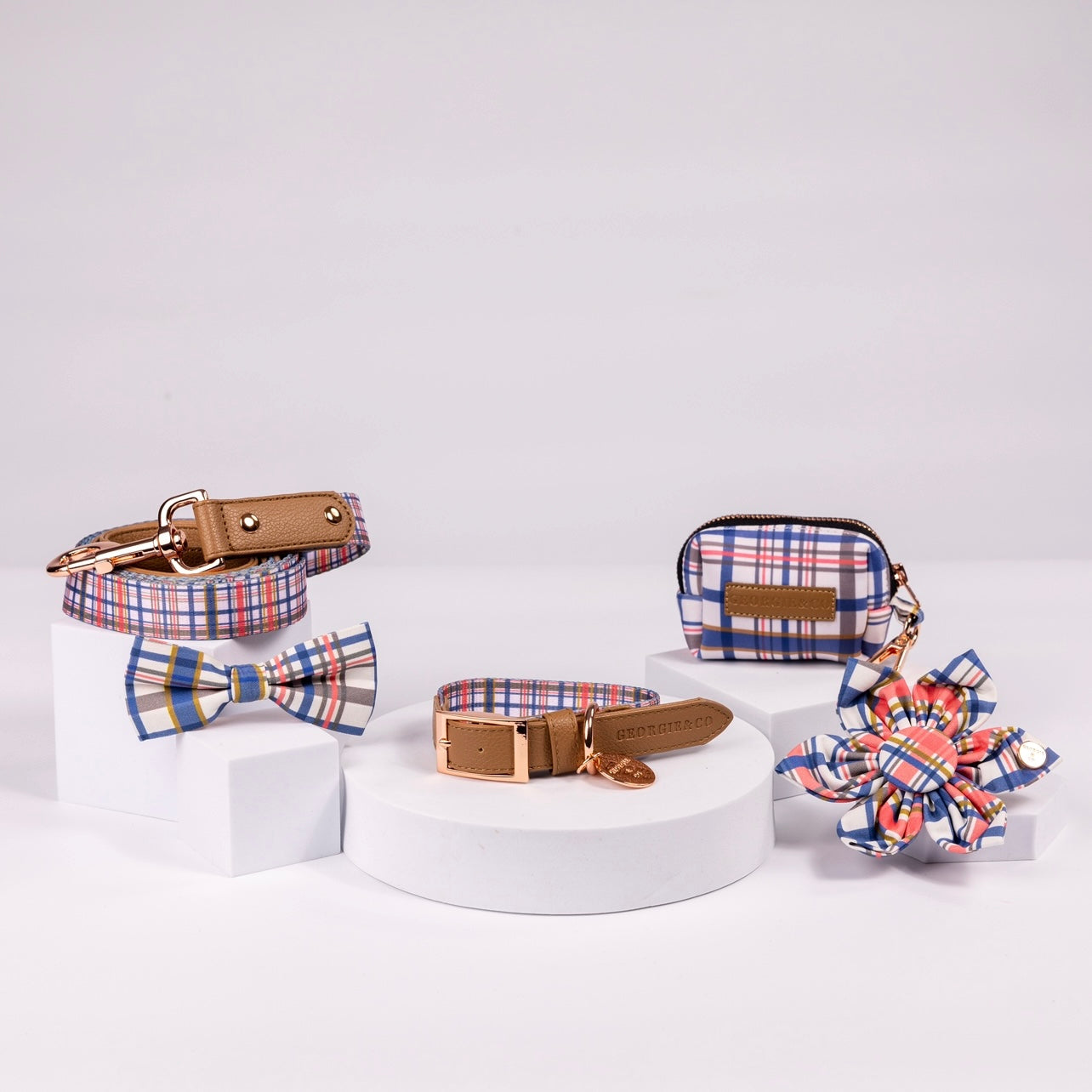 Azara Tartan Collar Set