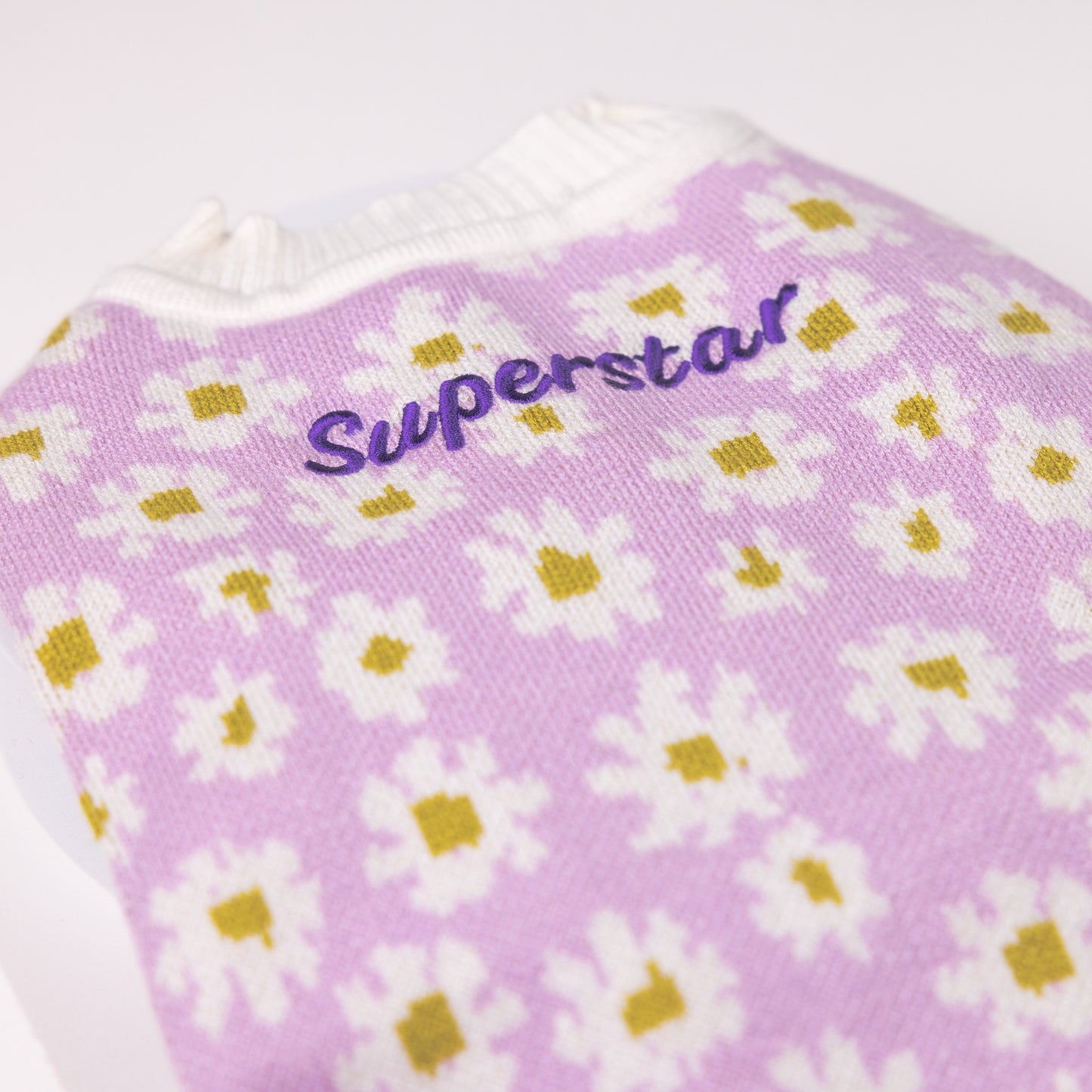 Tamara Purple Personalised Dog Cardigan