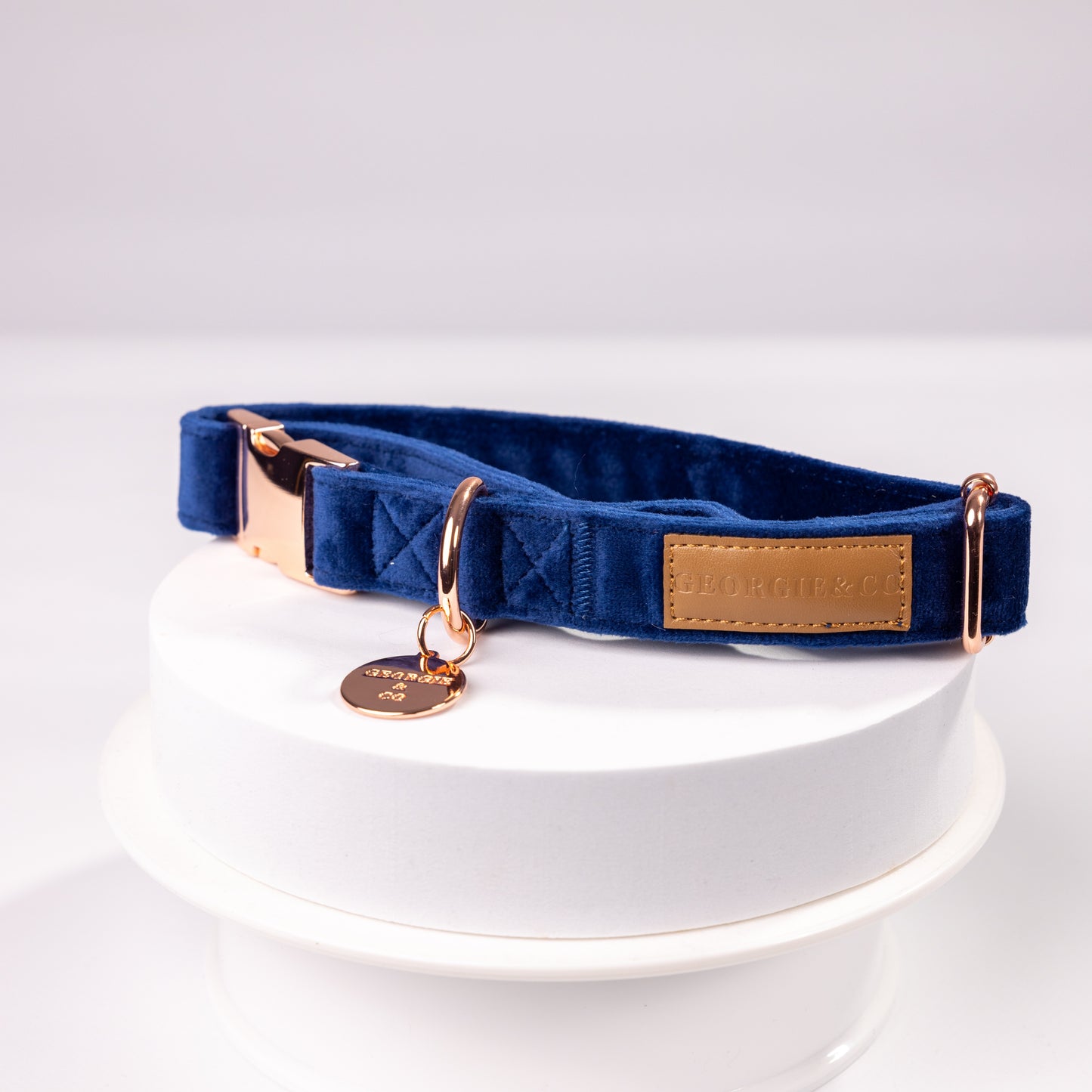 Karter Luxury Navy Blue Velvet Harness Set