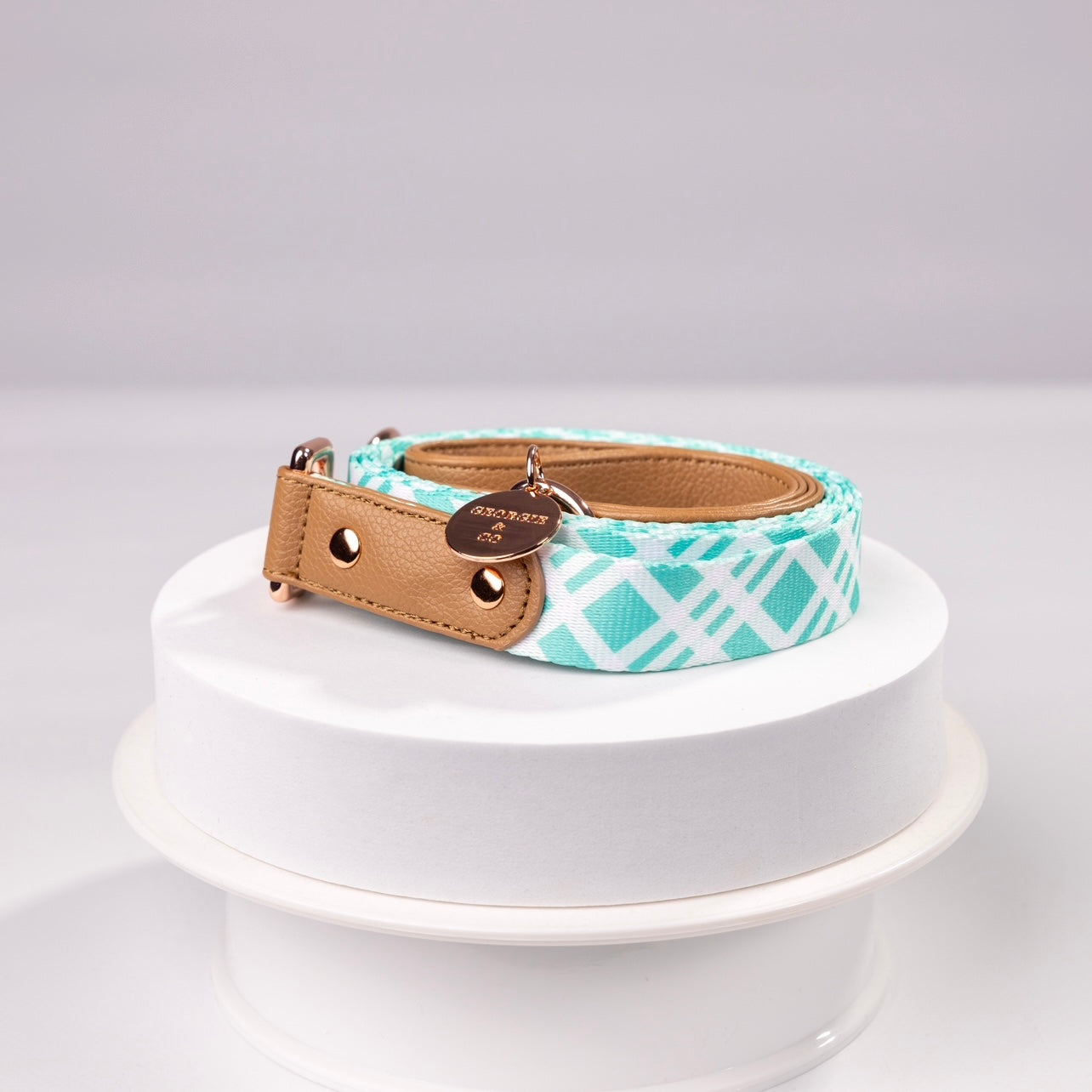 Jesiah Tartan Vegan Leather Leash