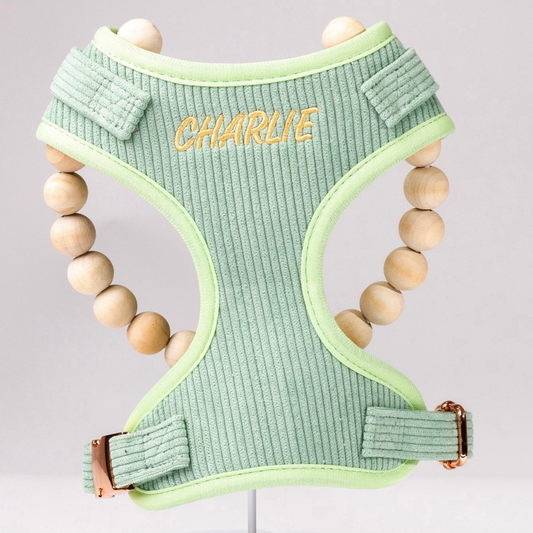 Keaton Green Corduroy Luxury Harness