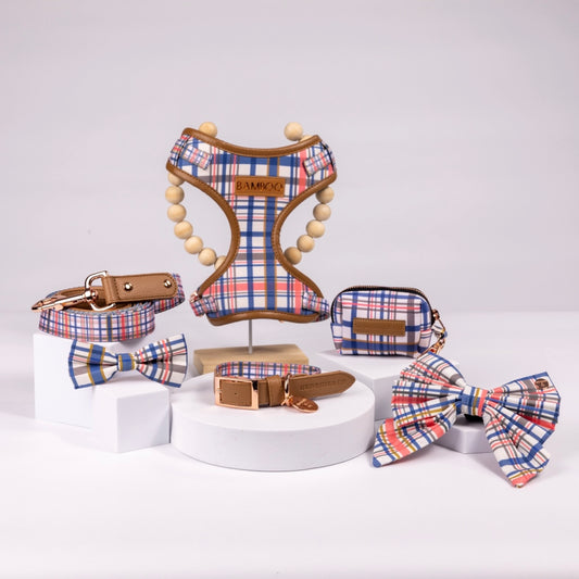 Azara Tartan Personalized Harness Set