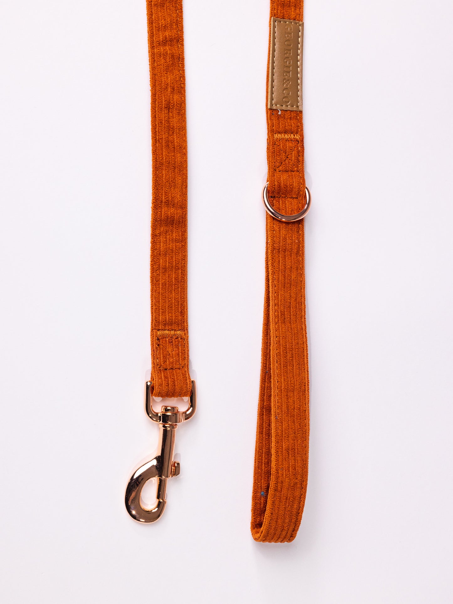 Hadley Rusty Orange Corduroy Leash