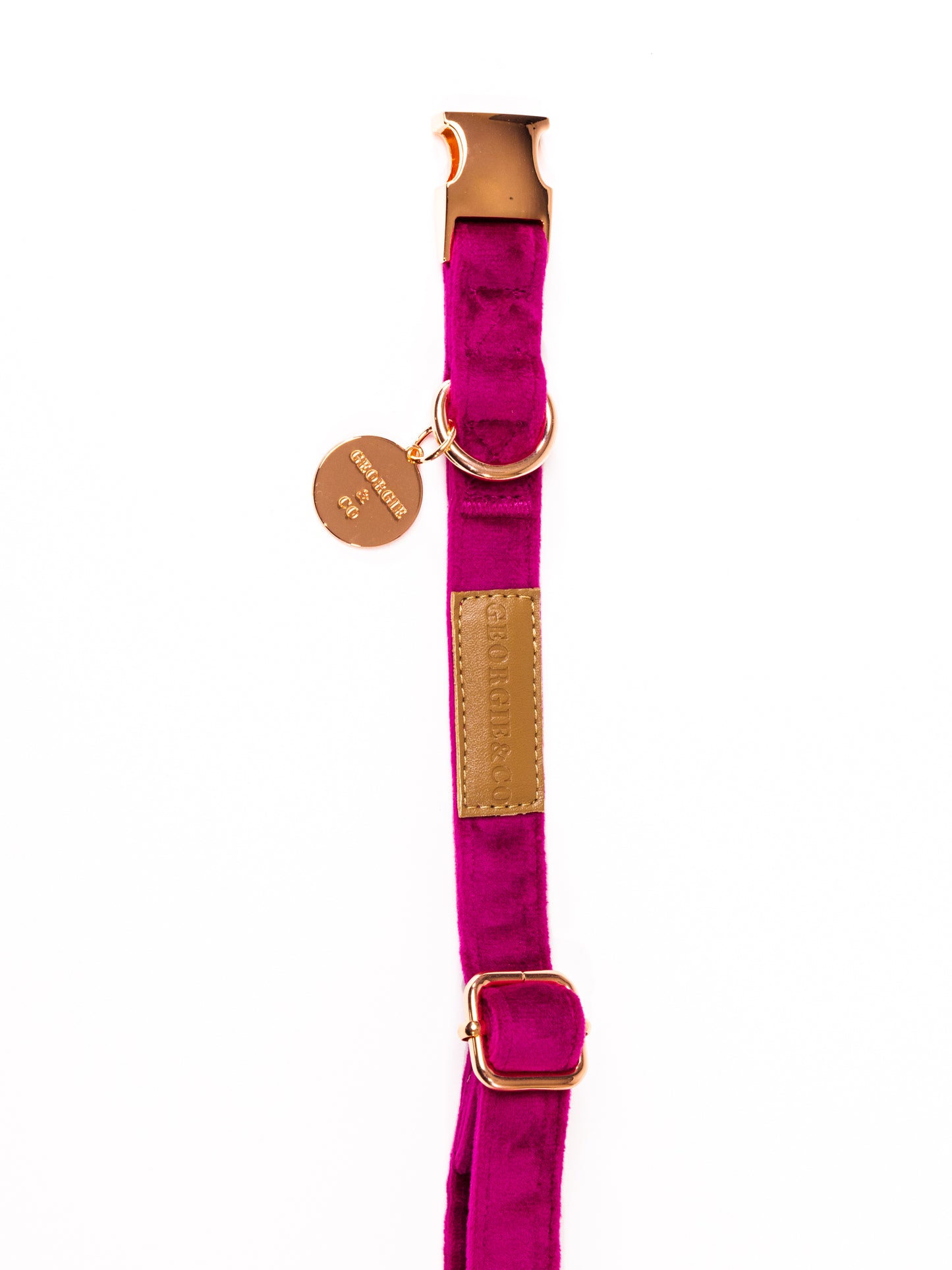 Layla Fuchsia Luxury Velvet Collar