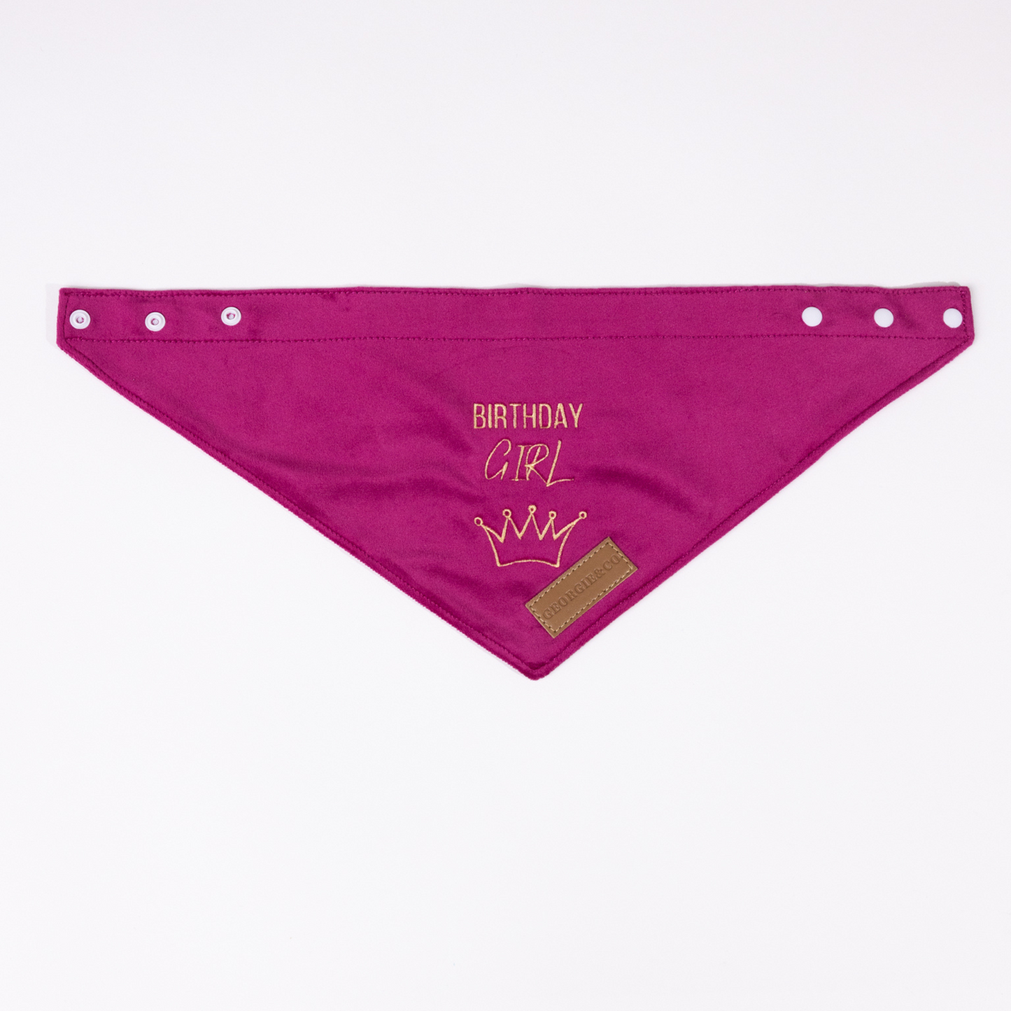 Layla Birthday Fuchsia Velvet Bandana