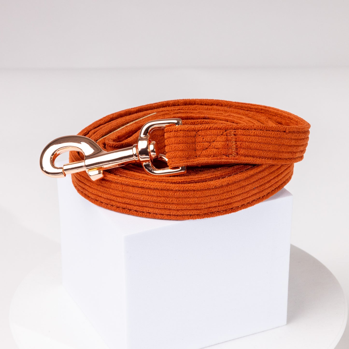 Hadley Rusty Orange Corduroy Leash