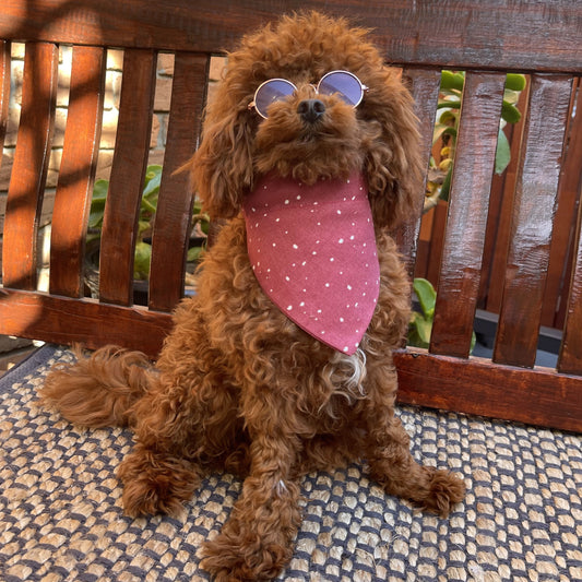 dark pink dog bandana