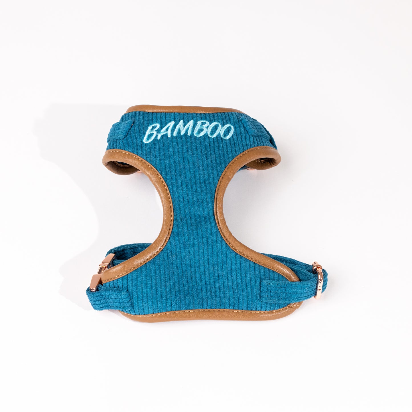 Barkley Luxury Blue Corduroy Personalised Harness Set