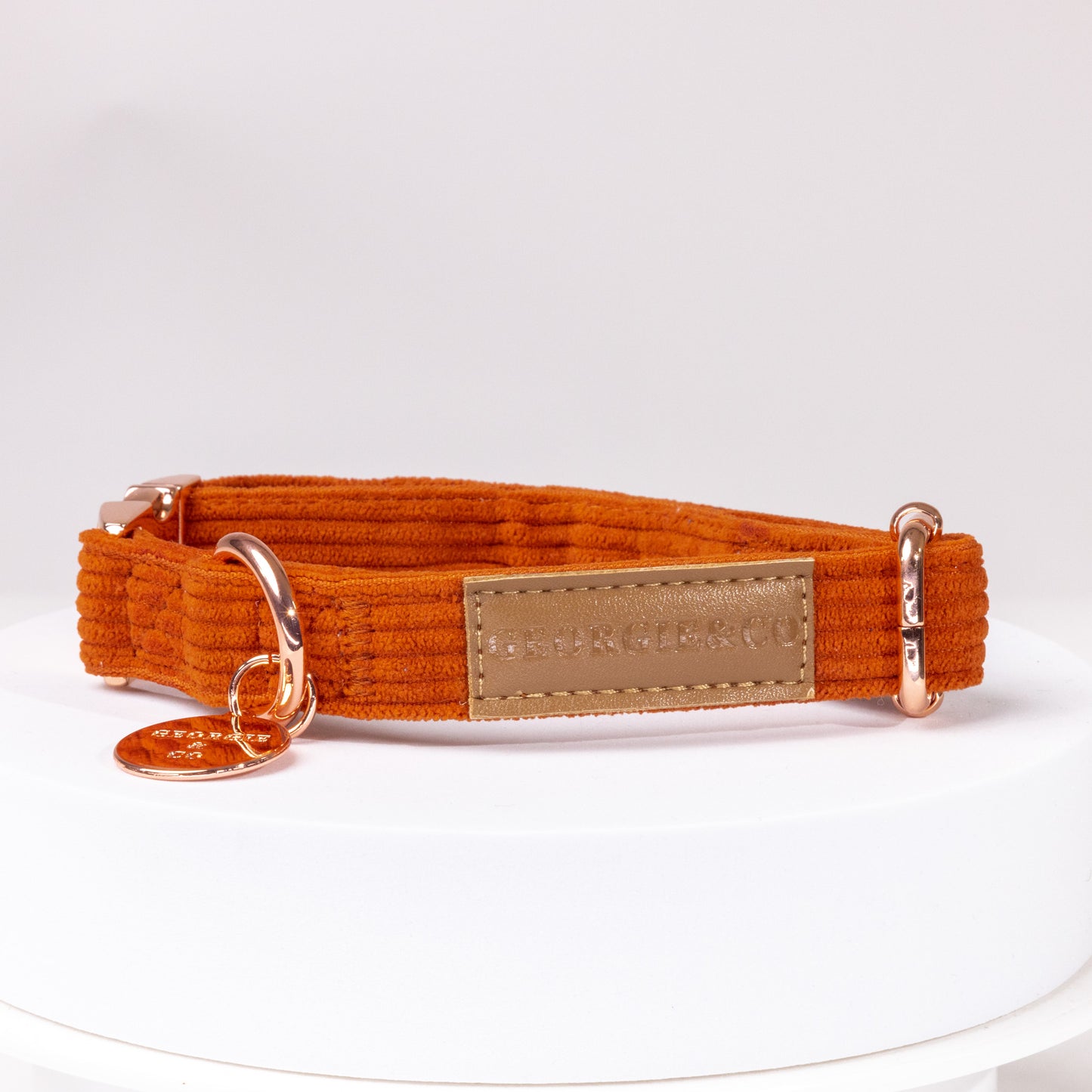 Hadley Rusty Orange Luxury Corduroy Collar