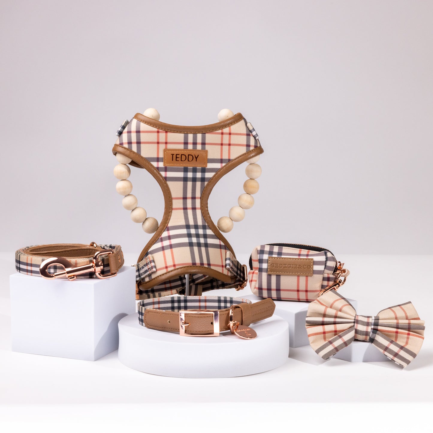 Shiloh Tartan Personalised Harness Set