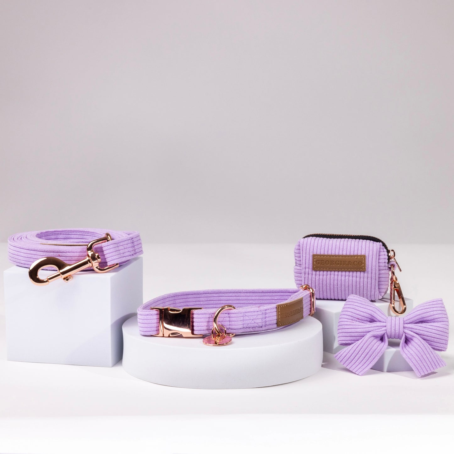 Kelsey Purple Corduroy Collar Set