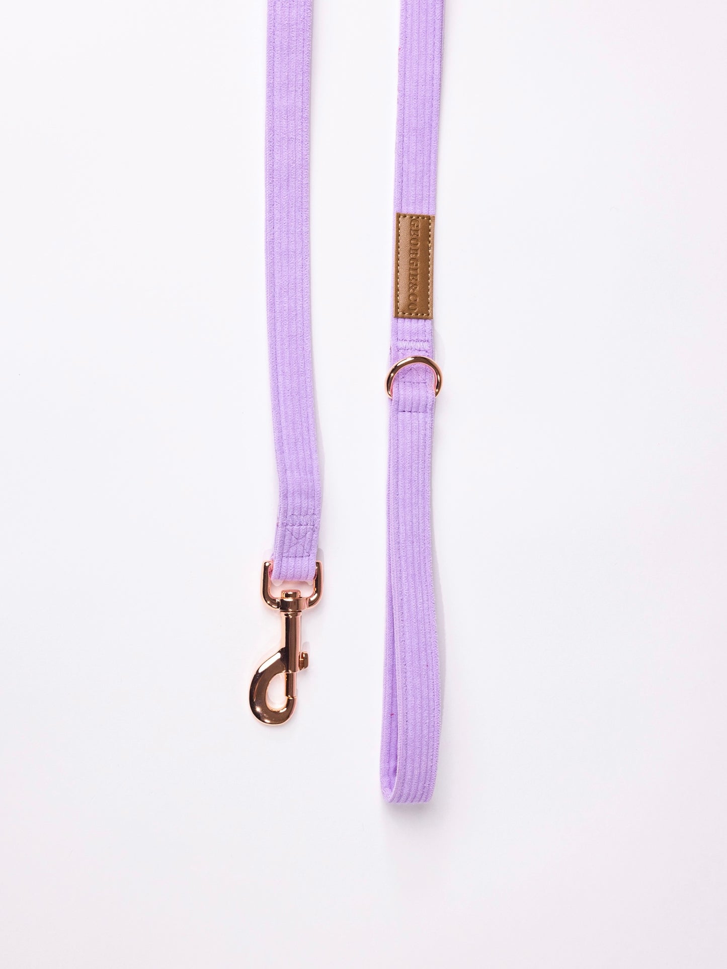 Kelsey Purple Corduroy Personalised Harness Set with Leather Trim