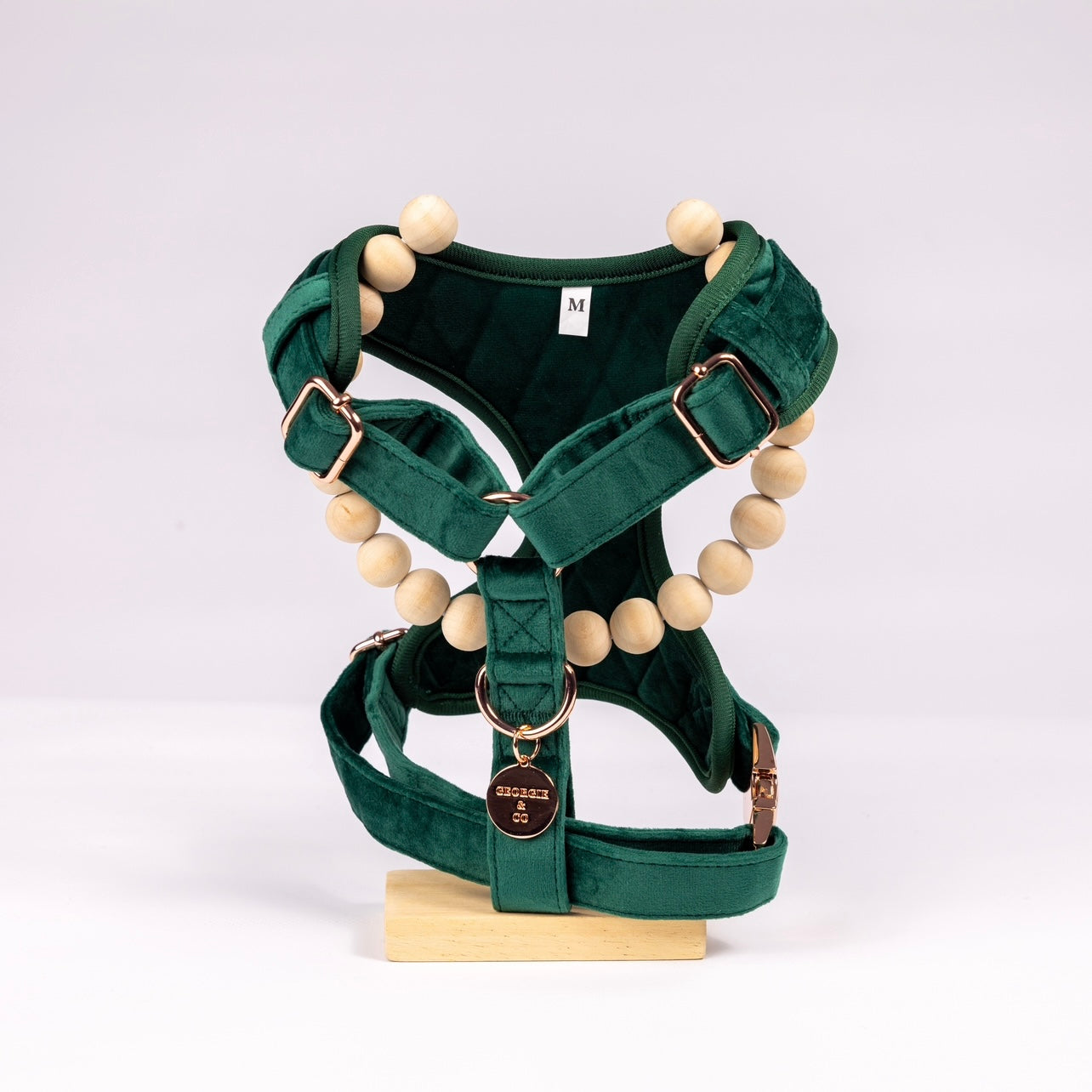 Frankie Luxury Green Velvet Harness Set