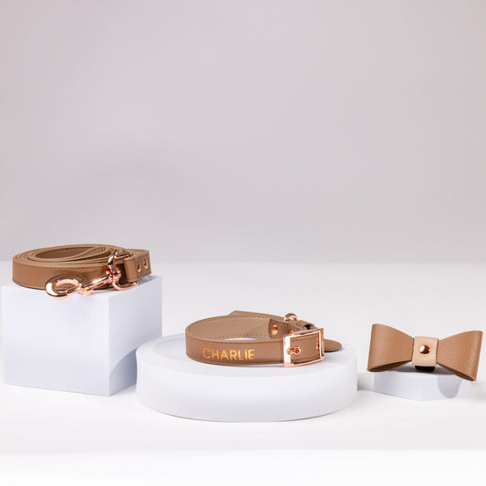 Luxury Aspen Vegan Leather Collar Set