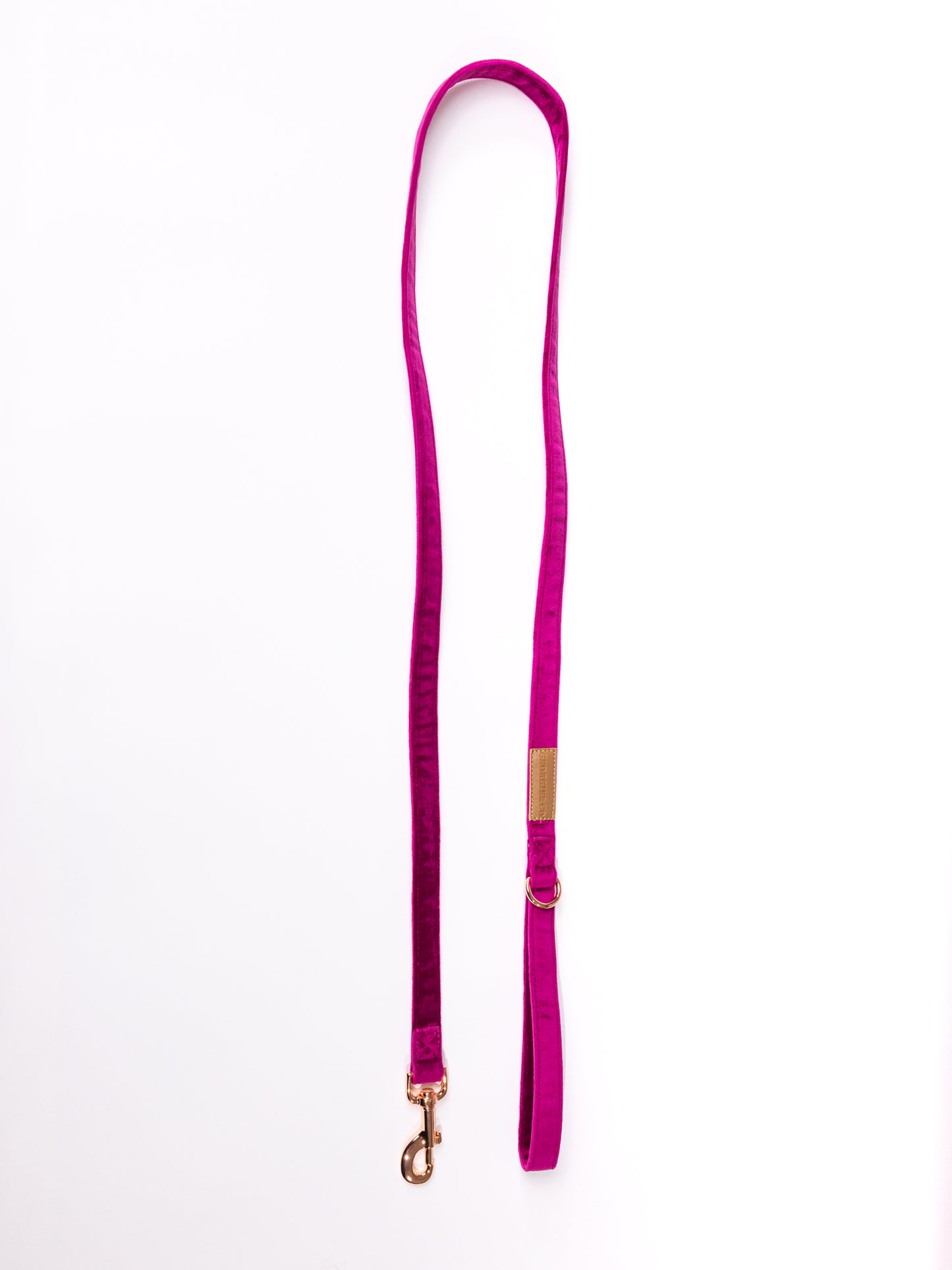 Layla Luxury Fuchsia Velvet Leash