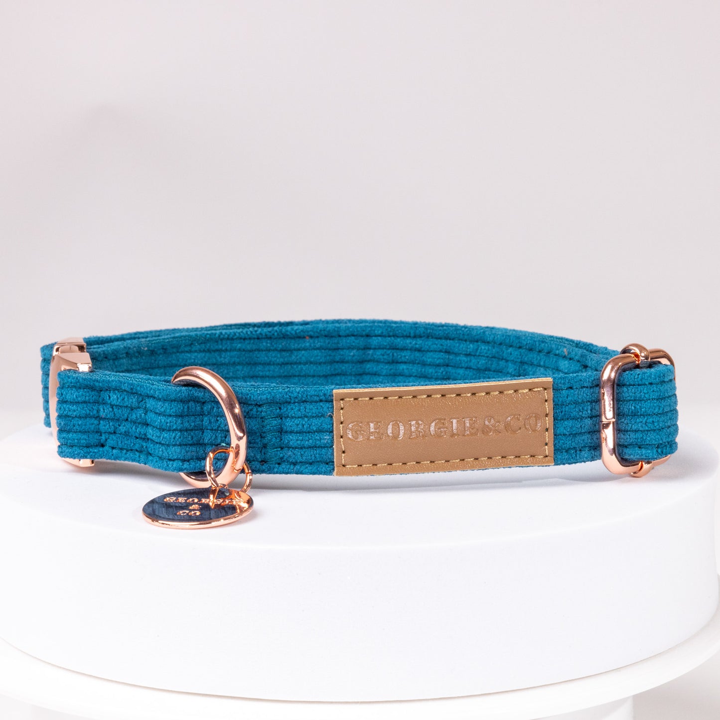 Barkley Luxury Blue Corduroy Collar Set