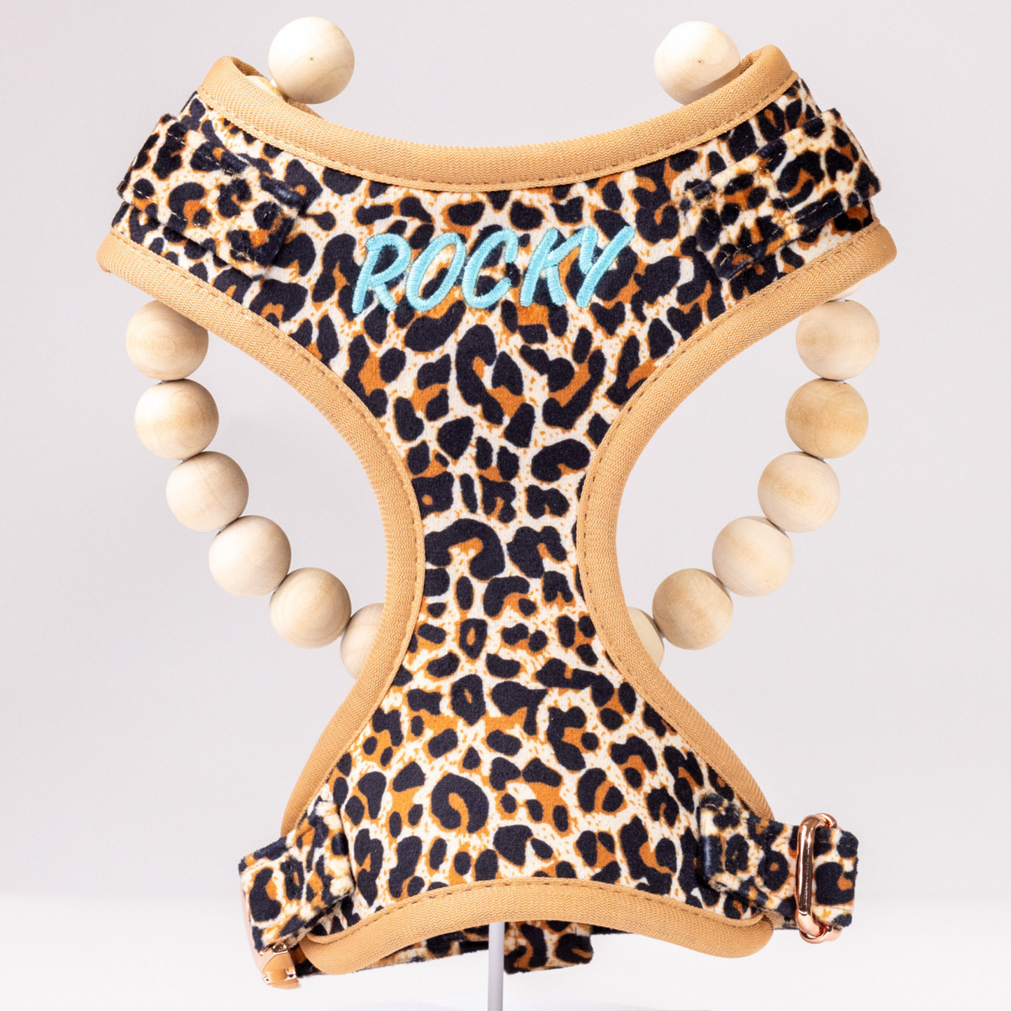 Presley Luxury Leopard Personalised Harness Set