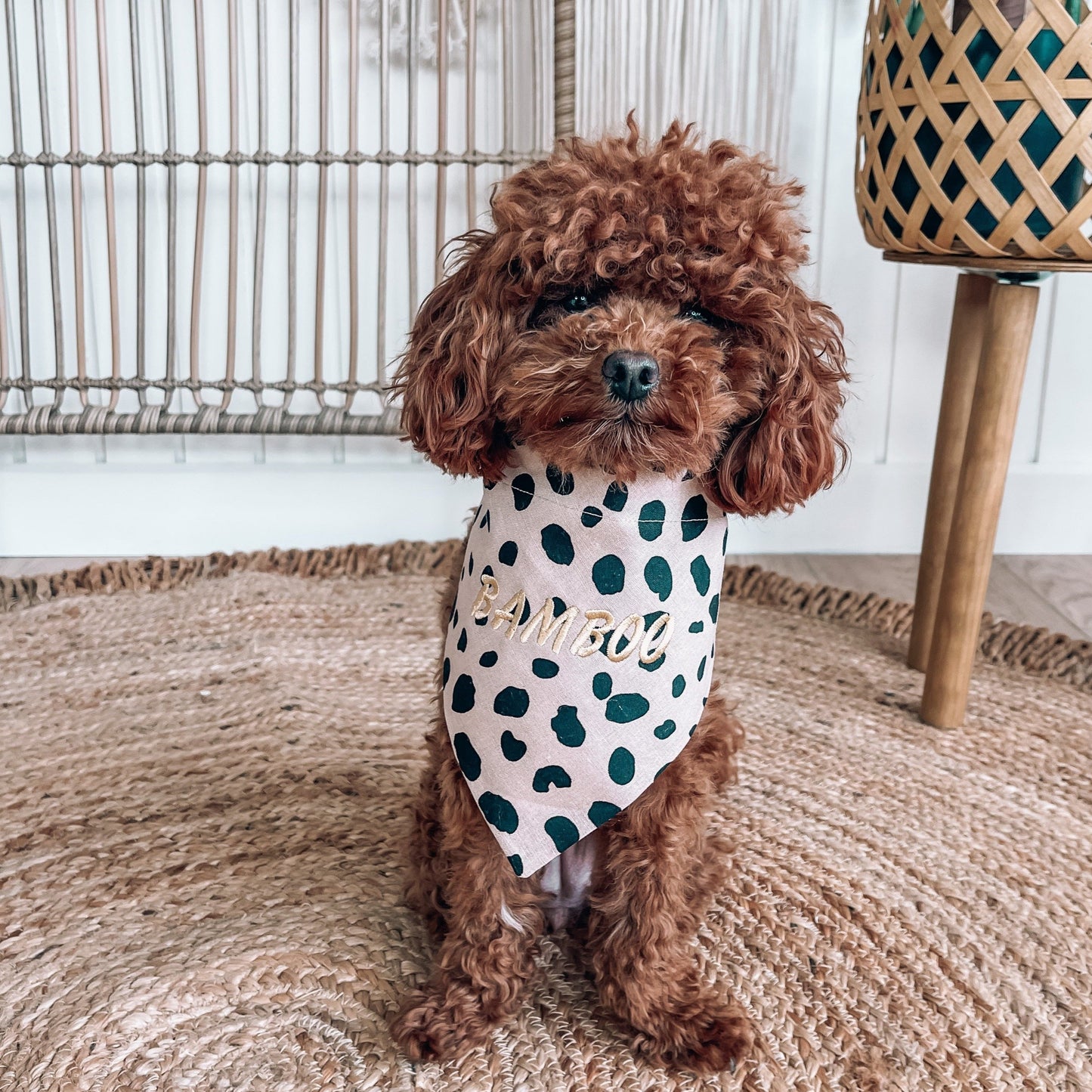 PERSONALISED DOG LEOPARD BANDANA 