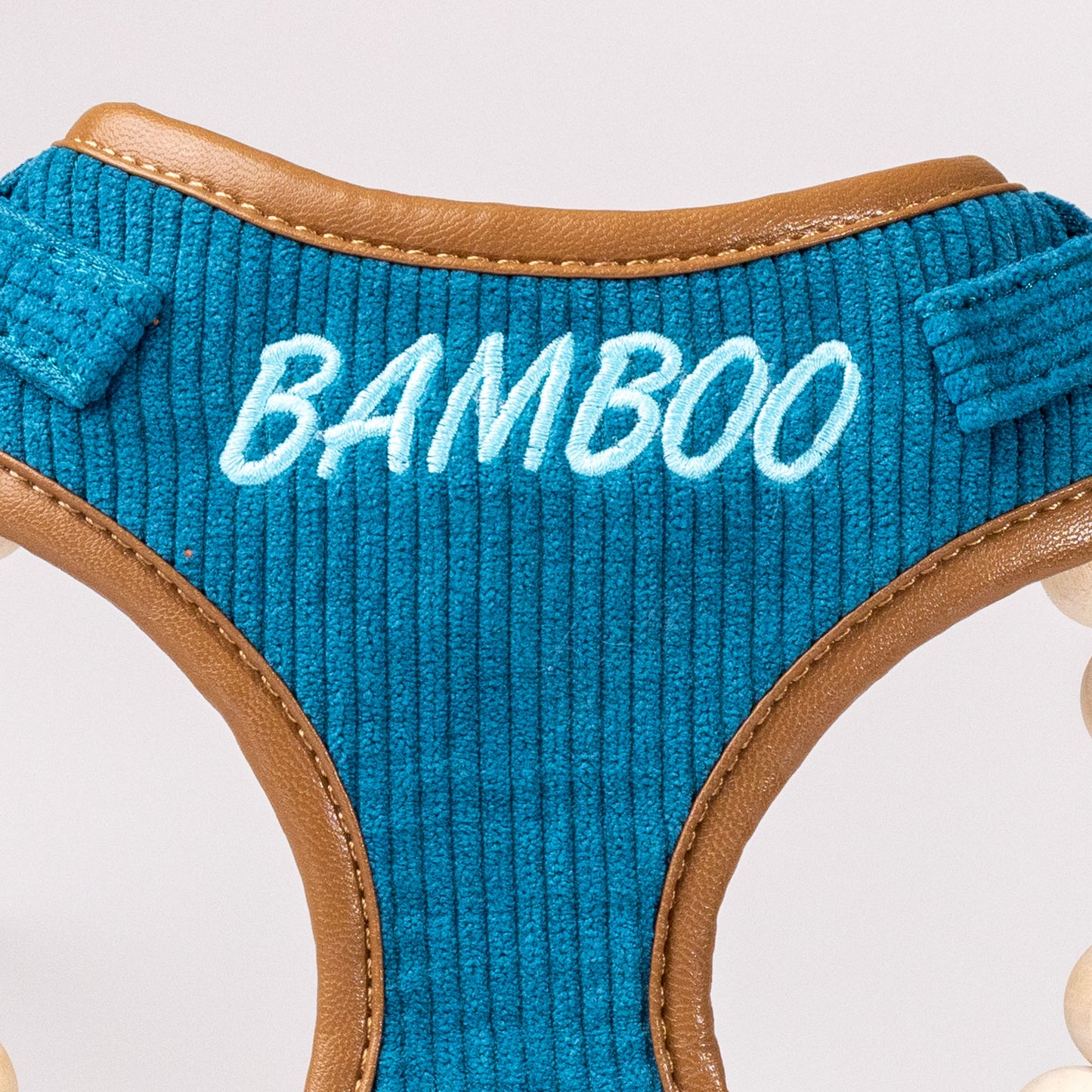 Barkley Luxury Blue Corduroy Personalised Harness Set