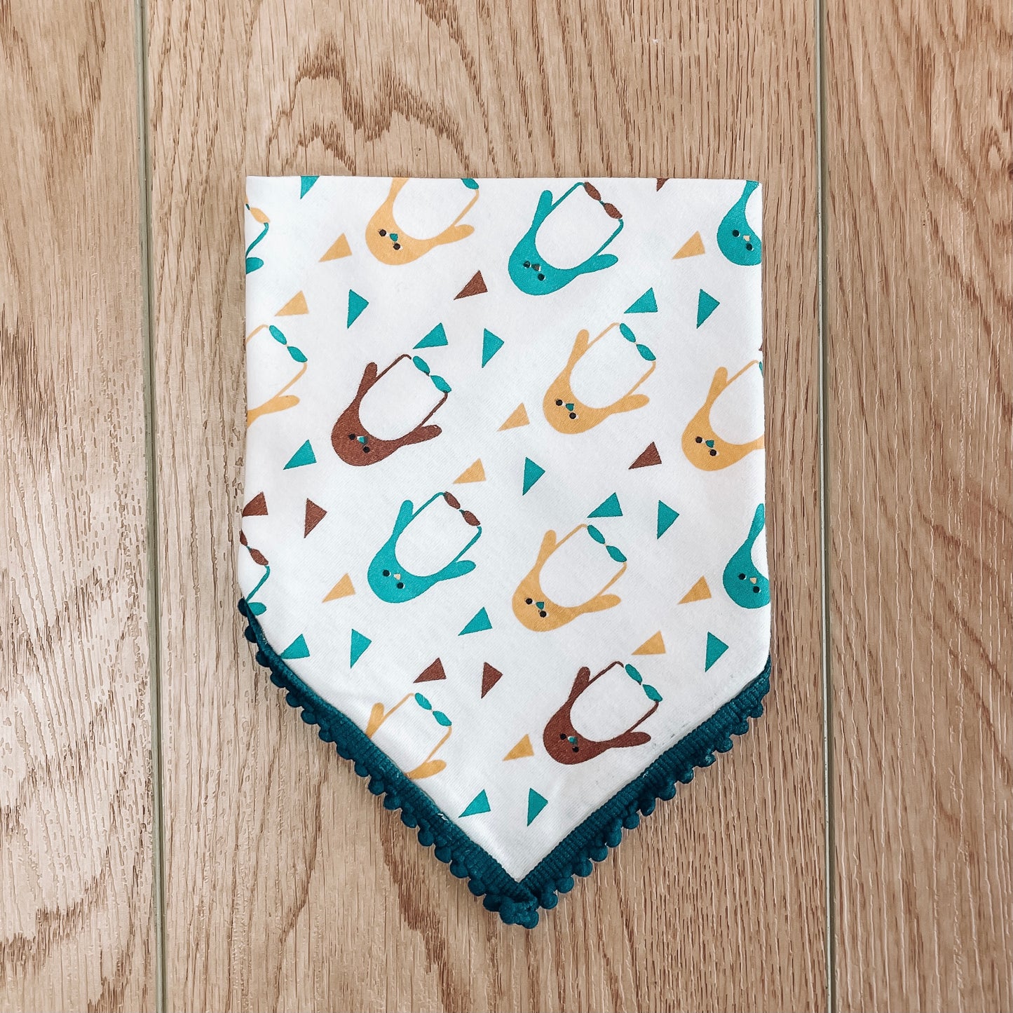 Nova Dog Bandana with Pom Trim