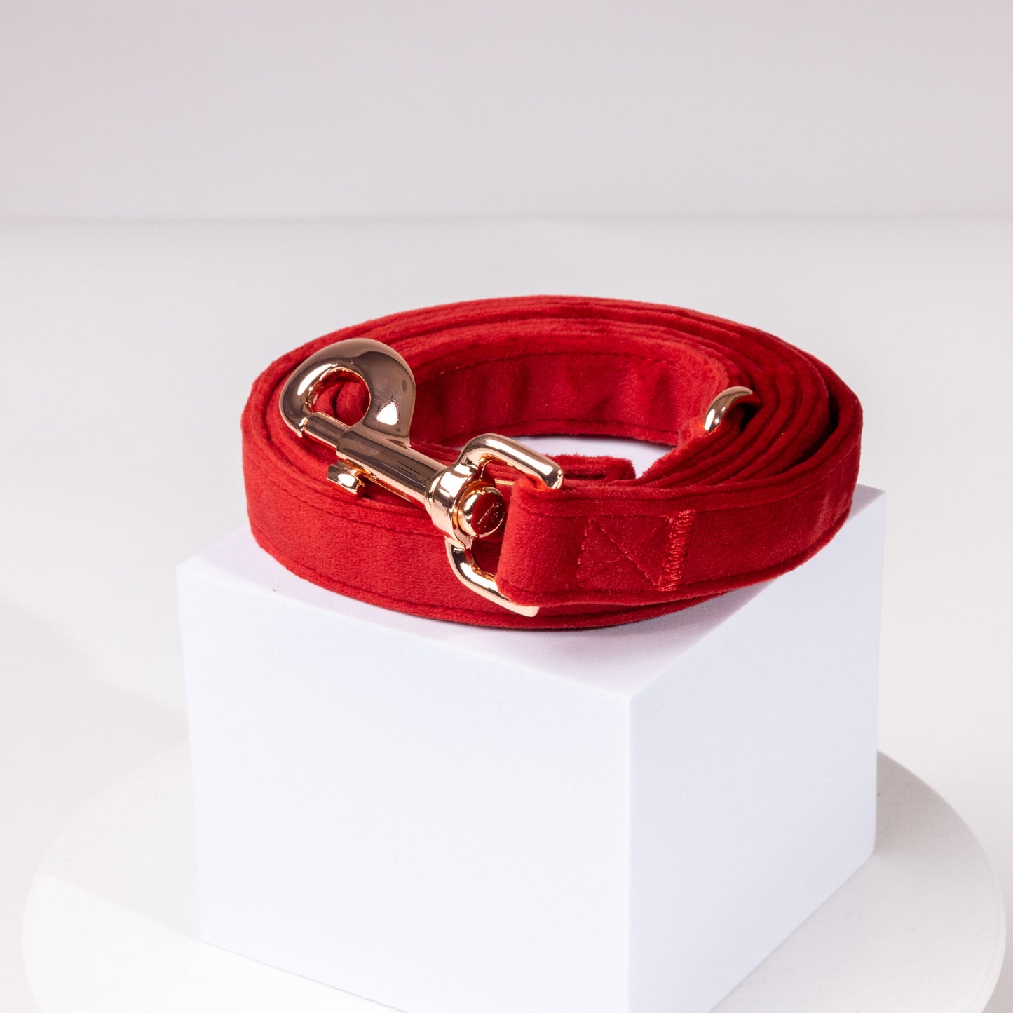 Addison Luxury Red Velvet Leash