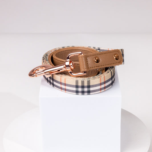 Shiloh Tartan Vegan Leather Leash